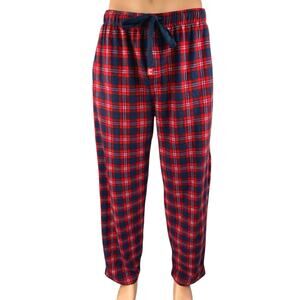 Chaps Men's Red Blue Plaid Checkered Flannel Sleepwear Lounge Pajama Pants Sz L
